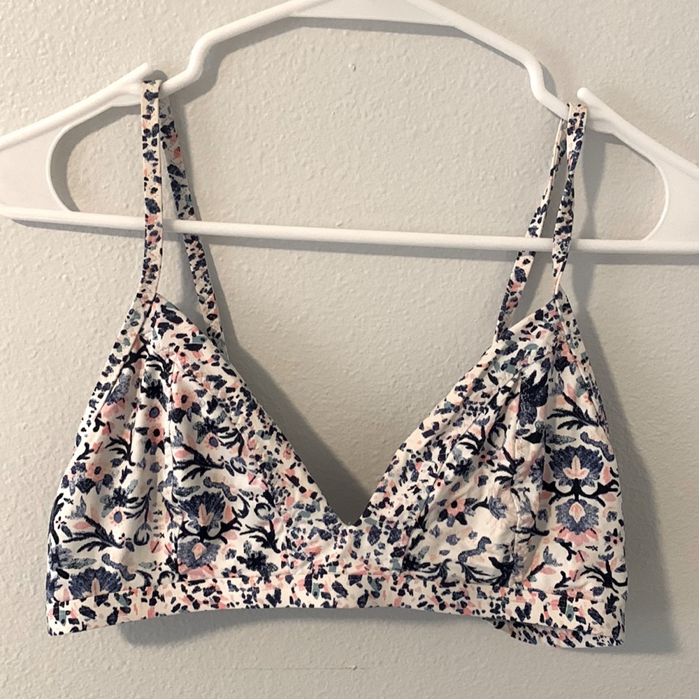 Athleta floral bikini top